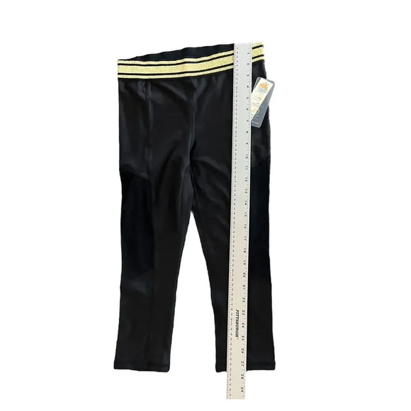 C&C California Black fitness Workout wear Legging pant gold Waistband glitter Sm - Picture 8 of 9